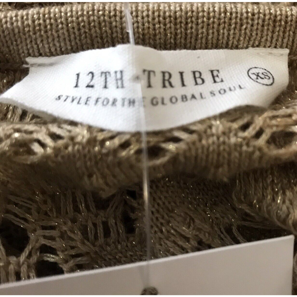12th Tribe Tan Crochet Mini Dress - Picture 6 of 8